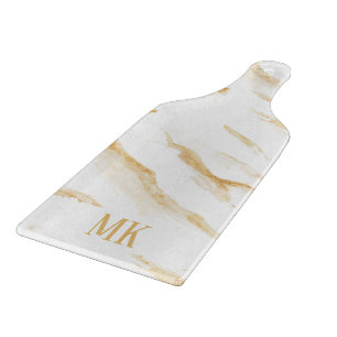 Abstract White and beige Agate Marble Swirl Cutting Board