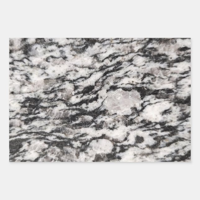 Abstract white  and black bl wrapping paper sheets (Front)