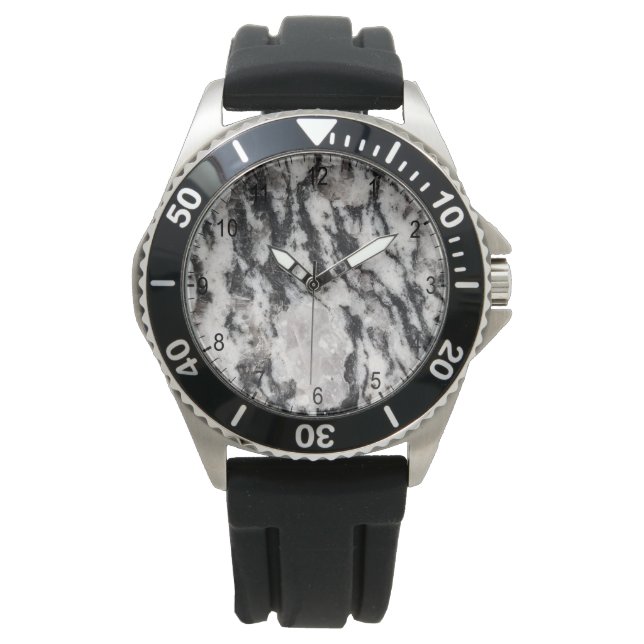 Abstract white  and black blots pattern watch (Front)