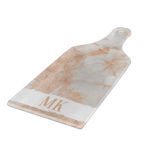 Abstract White and Pink Agate Marble Swirl Cutting Board