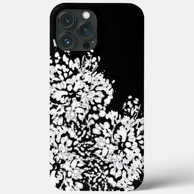 Abstract White Flower Case-Mate iPhone Case (Back)