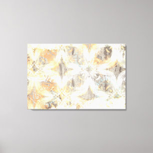 Abstract White, Grey, Orange, and Blue Pattern Canvas Print