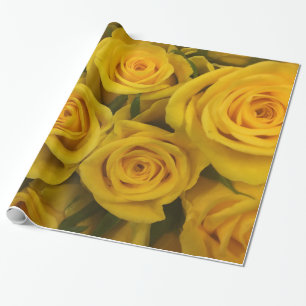 Abstract White Roses Garden Elegant Floral Wrappin Wrapping Paper