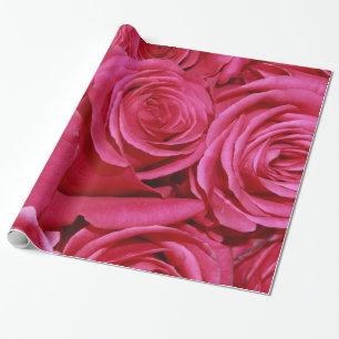 Abstract White Roses Garden Elegant Floral Wrappin Wrapping Paper