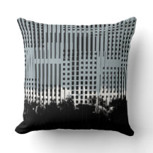 Abstract White, Teal, & Black Stripe Pattern