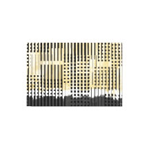 Abstract White, Yellow, & Black Stripe Pattern