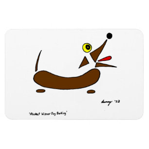 Abstract Wiener Dog Flexible Magnet
