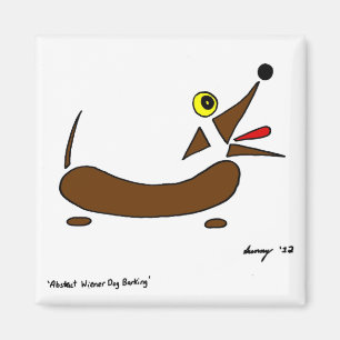 Abstract Wiener Dog Magnet