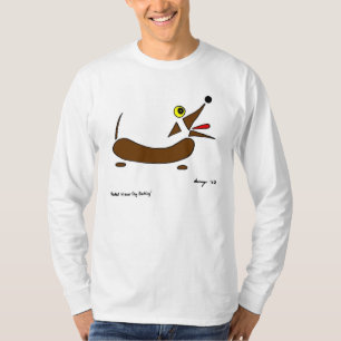 Abstract Wiener Dog Mens Long-Sleeve T-Shirt