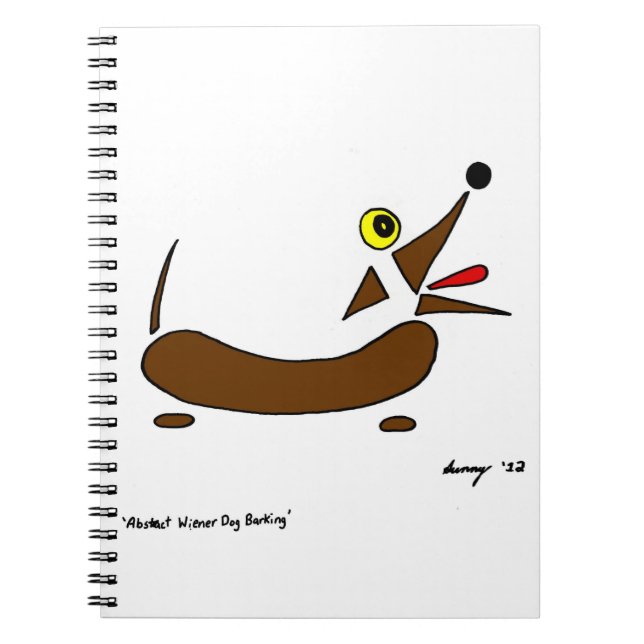 Abstract Wiener Dog Notebook (Front)