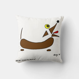 Abstract Wiener Dog Pillow