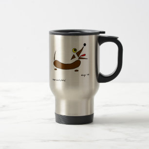 Abstract Wiener Dog Travel Mug