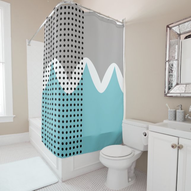 Abstract Wiggles  Shower Curtain (In Situ)