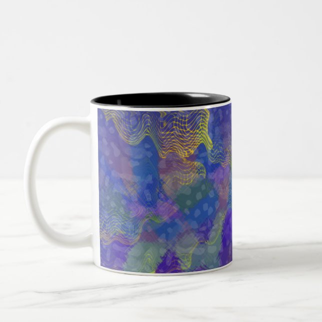 Abstract Wild Gradient Colour Design Two-Tone Coffee Mug (Left)