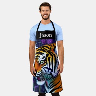 Abstract Wild  Majestic Predator Tiger Apron