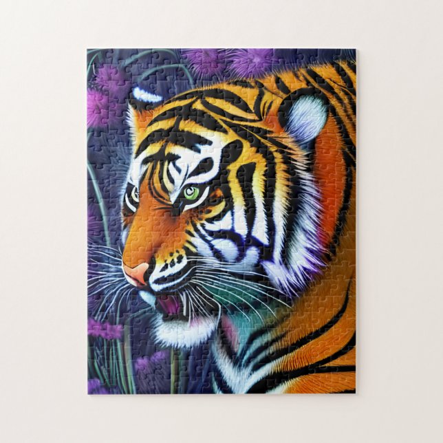 Abstract Wild  Majestic Predator Tiger Jigsaw Puzzle (Vertical)
