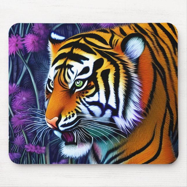 Abstract Wild  Majestic Predator Tiger Mouse Mat (Front)
