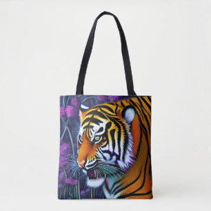 Abstract Wild  Majestic Predator Tiger Tote Bag