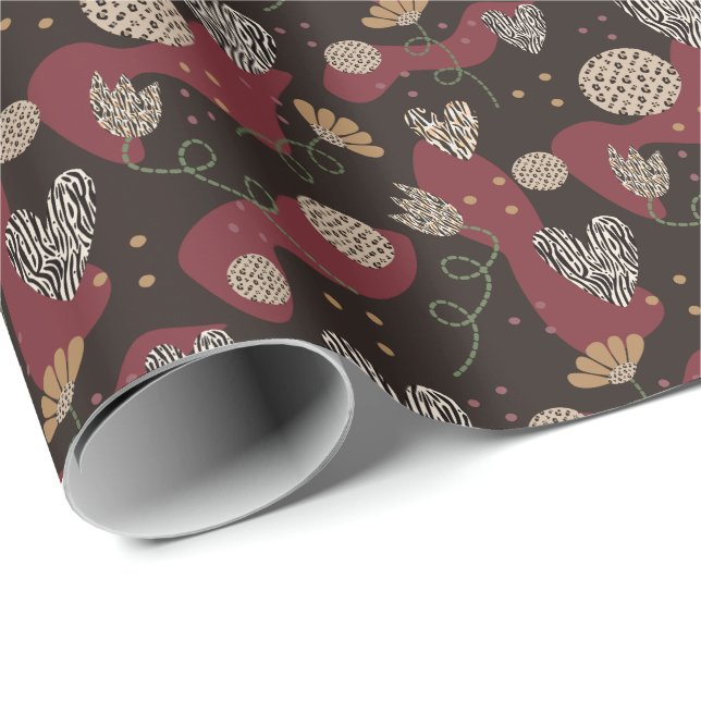 Abstract wild seamless pattern  wrapping paper (Roll Corner)