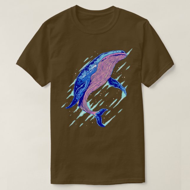 Abstract Wild Whale T-Shirt (Design Front)