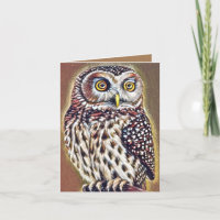 Abstract Wilderness Forest Owl Art