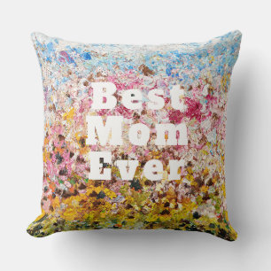 abstract wildflower fields Mother's Day pillow