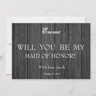 Abstract Will You Be My MAID OF HONOR Invitation