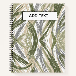 Abstract wind-blown grass Spiral Notebook