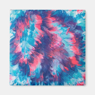 Abstract Wind Blown Peace Sign Purple Pink Magnets