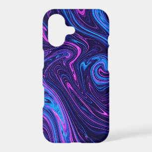 Abstract Wind Swept Cosmic Purple iPhone Cases