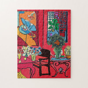 Abstract Window, Vase with Rose Jigsaw Puzzle