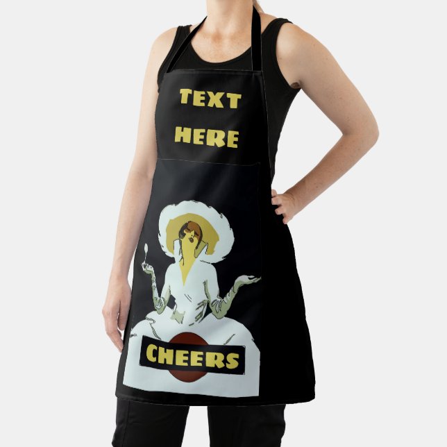 Abstract Wine Design add text, Apron (Insitu)