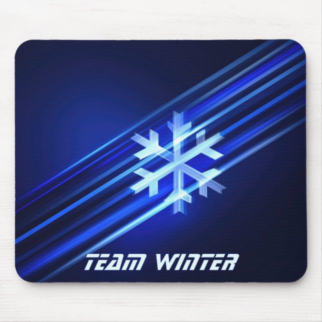 Abstract Winter Illustration with Snowflake  Mouse Mat (Front)