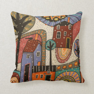 Abstract Winter Throw Pillow in 3 Sizes