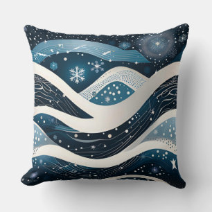Abstract Winter Wonderland Cushion