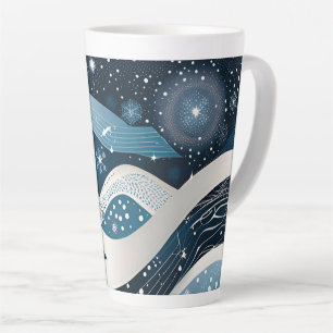 Abstract Winter Wonderland Latte Mug