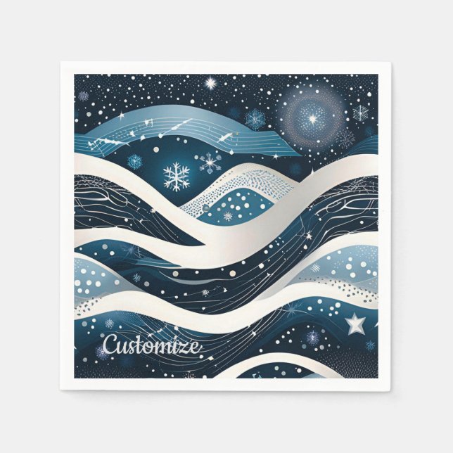 Abstract Winter Wonderland  Napkin (Front)