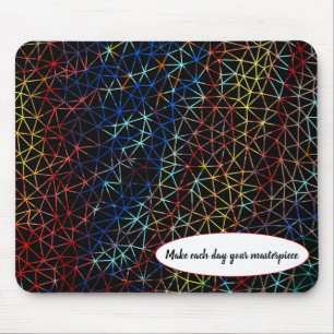 abstract wire design with quote mouse mat