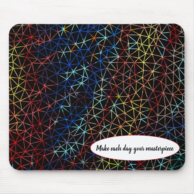 abstract wire design with quote mouse mat (Front)