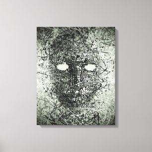 Abstract Wires Mask Canvas Print