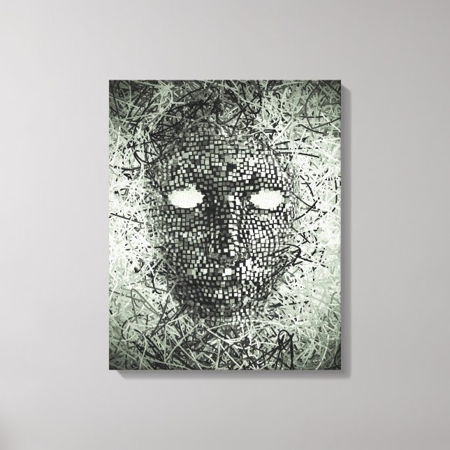 Abstract Wires Mask Canvas Print (Front)
