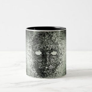 Abstract Wires Mask Two-Tone Coffee Mug