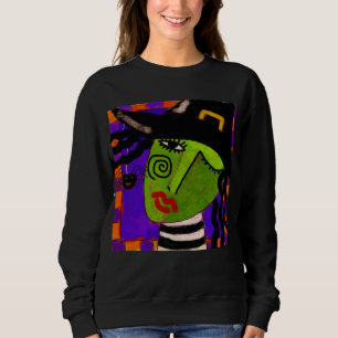 Abstract Witch Halloween Art to Wear Sweatshirt