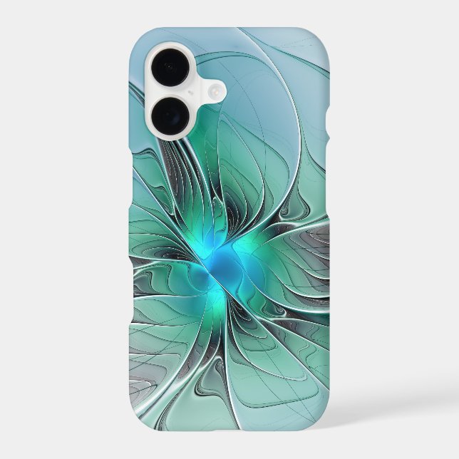 Abstract With Blue, Modern Fractal Art (Back)