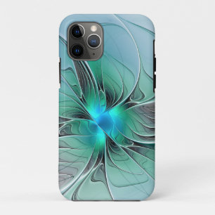 Abstract With Blue, Modern Fractal Art iPhone 11 Pro Case