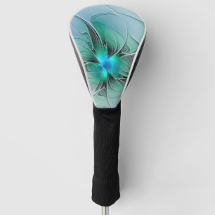 Abstract With Blue, Modern Fractal Art Golf Head Cover