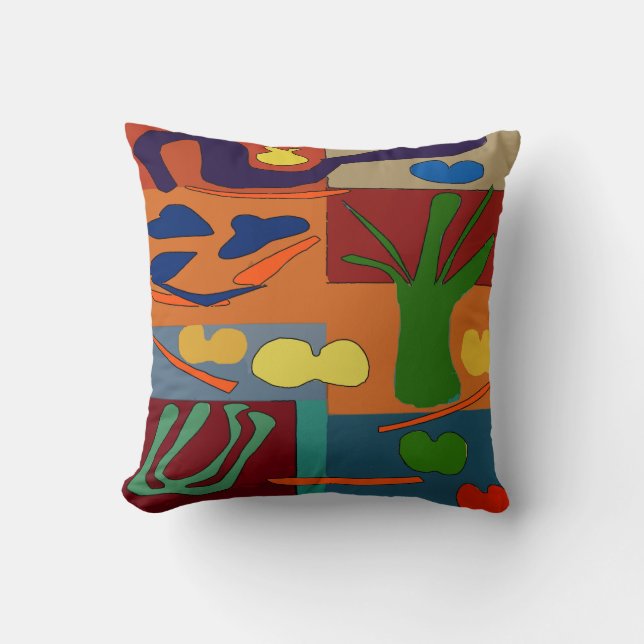 Abstract With Vegetables Cushion (Front)
