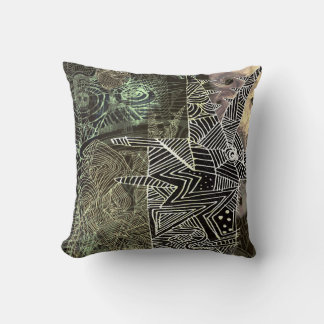abstract with wolf cushion