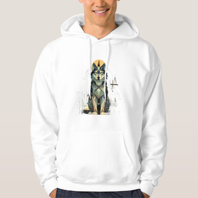 Abstract Wolf Forest  Hoodie (Front)
