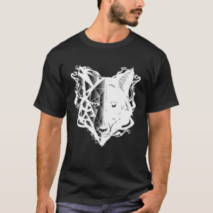 Abstract Wolf Head Geometric T-Shirt
